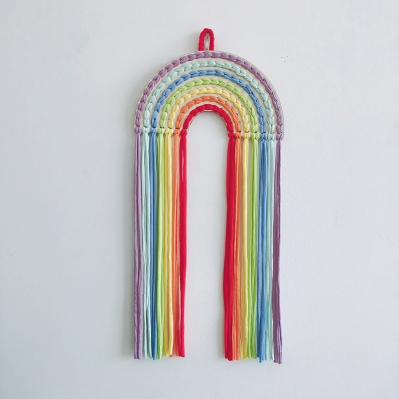 Phụ Kiện Kẹp Tóc / Dây Buộc Tóc / Nơ Màu Cầu Vồng Treo Tường Trang Trí Dành Cho Bạn Gái Hol