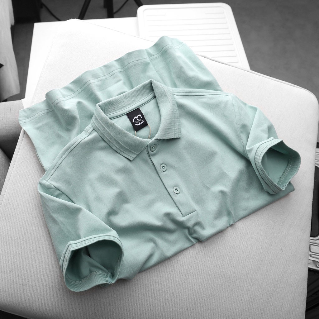 Áo polo DJOHN basic chất vải cá sấu form slim trẻ trung , Áo thun nam cổ bẻ trơn bigsize - 3bros