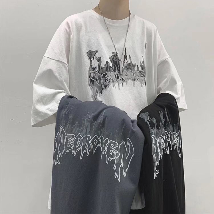 Áo Thun Ngắn Tay Dáng Rộng Thời Trang Mùa Hè Mới 2022 Dễ Phối Đồ Dành Cho Nam