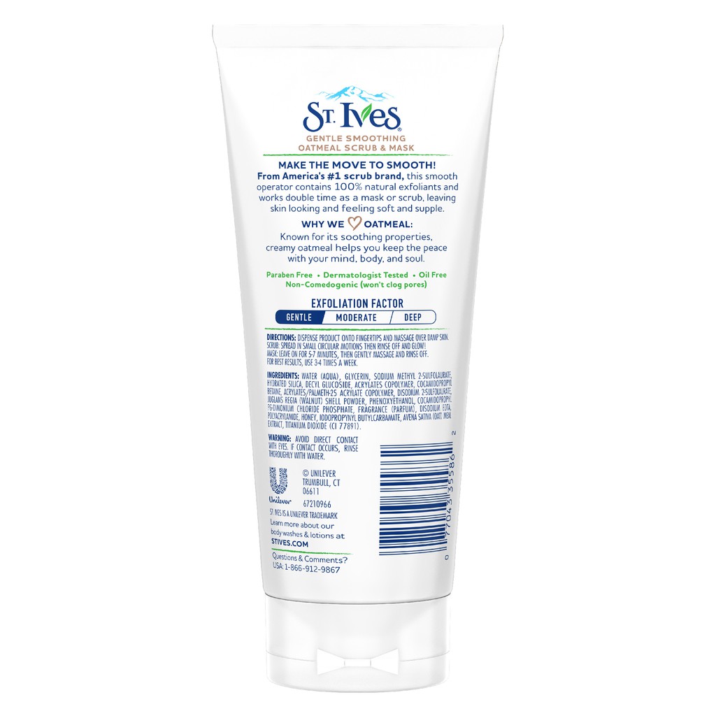 Sữa rửa mặt tẩy tết bào chết St.Ives yến mạch 170g | BigBuy360 - bigbuy360.vn