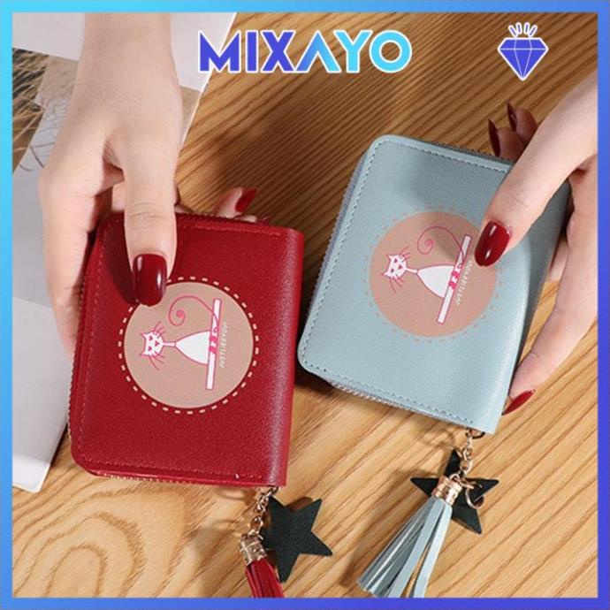 Ví Nữ Mini Ngắn Cầm Tay Dễ Thương Nữ Tính Phong Cách Hàn Quốc PTVI118