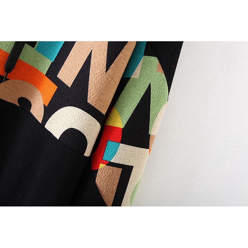 Plus Size Women's Letter Cartoon Printed Hoodies Hooded Long Sleeve Spring Autumn Sweatshirts Oversized Outerwear | BigBuy360 - bigbuy360.vn