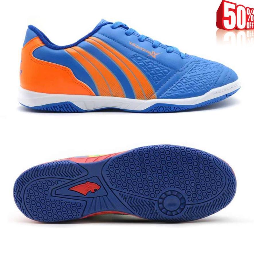 Giày đá bóng Futsal Pan Thái Lan Vigor X đế IC chính hãng màu xanh bích, giày đá banh Pan Vigor X IC *
