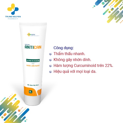 Gel bôi dược liệu nano Vietlife Antican (Tuýp 25g)