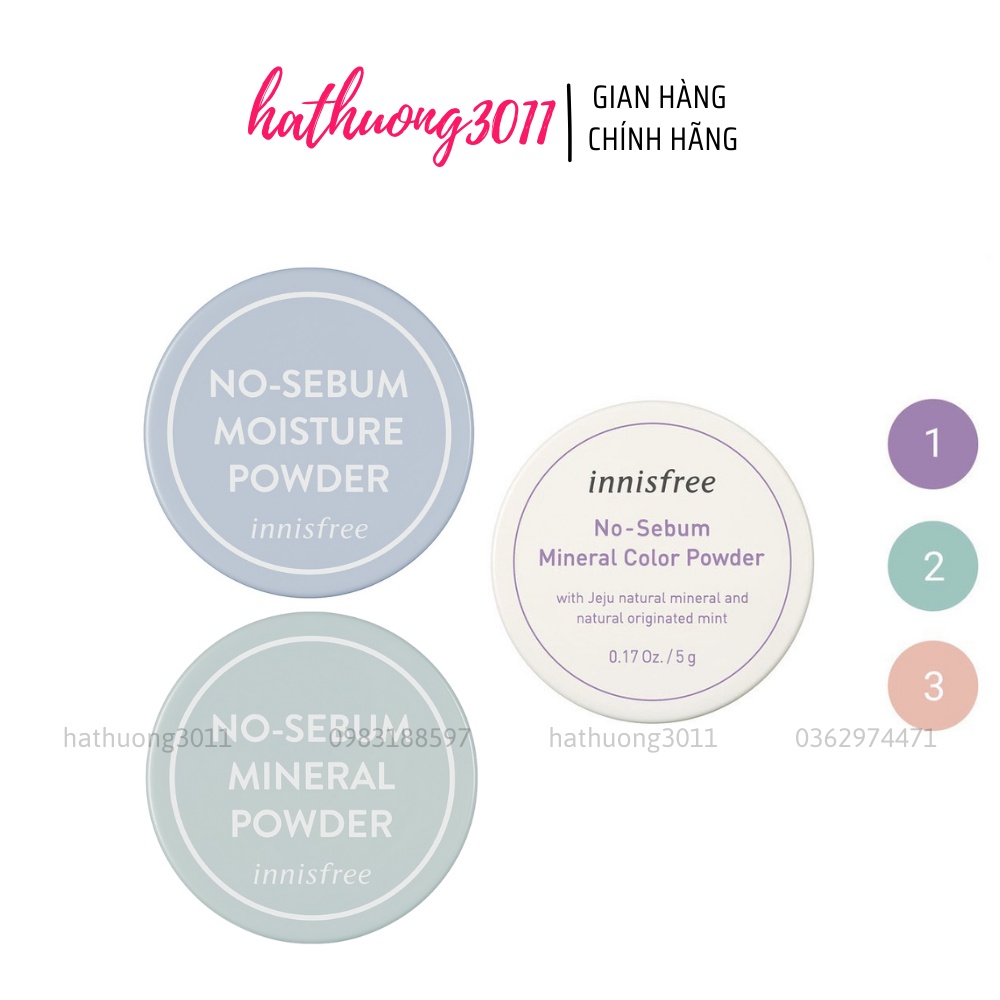 [SẴN + BILL ] Phấn Phủ Bột Innisfree Kiềm Dầu NoSebum Powder