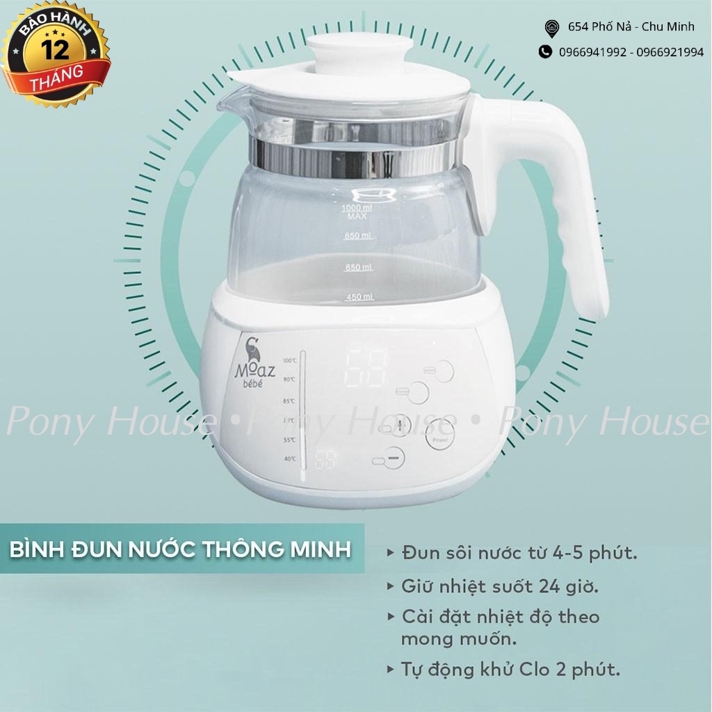 Máy Đun Nước Pha Sữa Moaz BéBé - Máy Đun Hâm Nước Đa Năng Siêu Tốc MB-002 Chính Hãng Bảo Hành 1 Năm