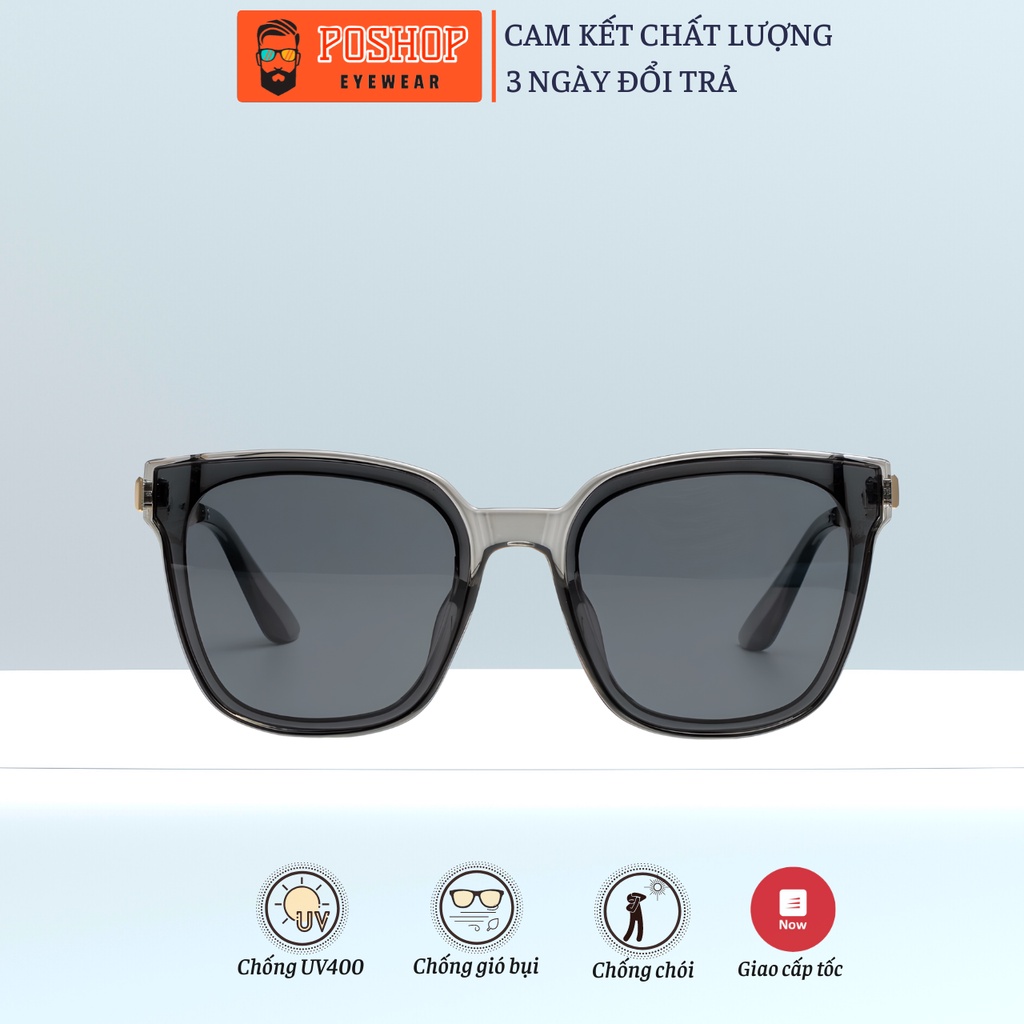 POSHOP Kính mát nam nữ chống UV400 mắt kính râm thiết kế màu sắc dễ đeo đi du lịch V35