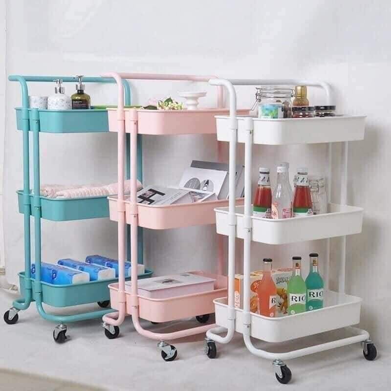 Xe Đẩy Spa 3 Tầng Đa Năng - Kệ để đồ bỉm sữa