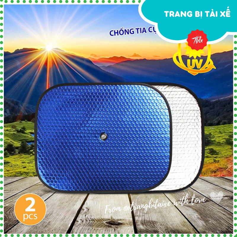 Tấm che nắng cửa kính ô tô dạng miếng chắn nắng kính lái kính sau xe hơi cao cấp giá rẻ phủ bạc hình tròn