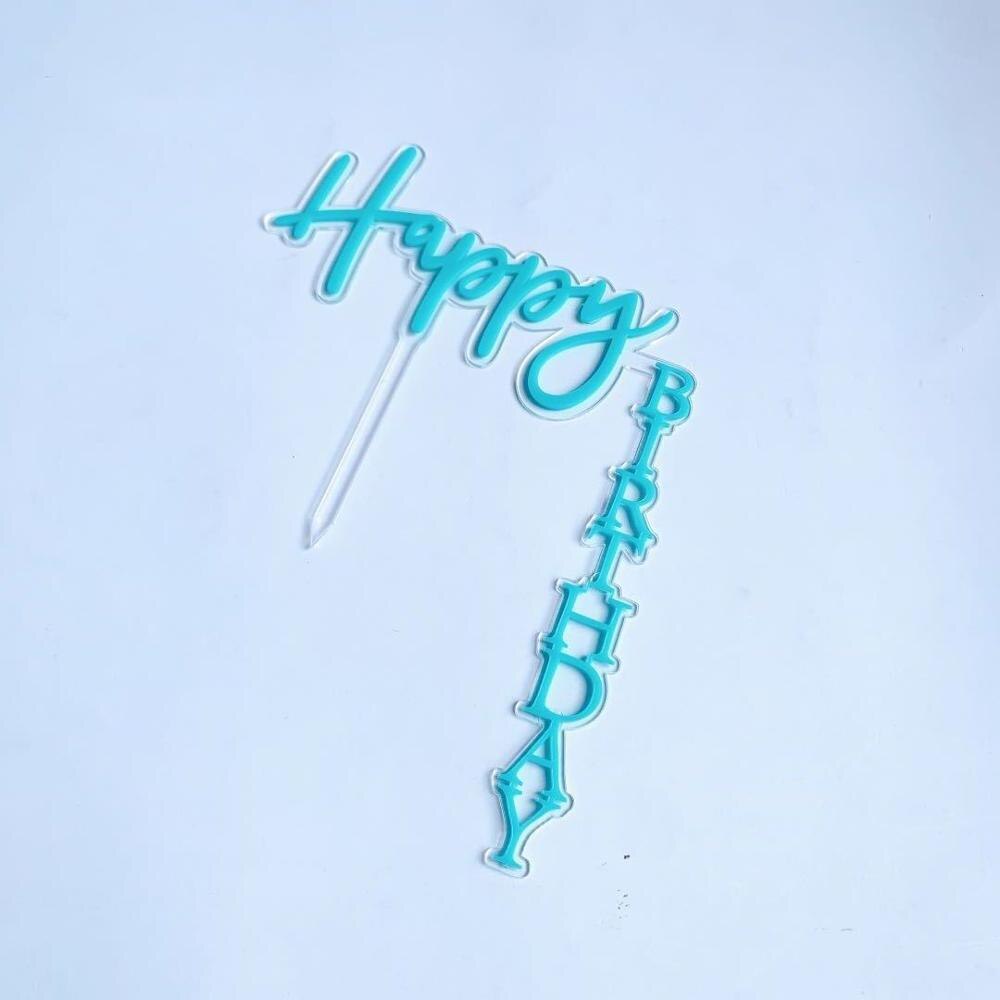 Phụ Kiện Trang Trí Bánh Kem Chữ Happy Birthday Bằng Acrylic