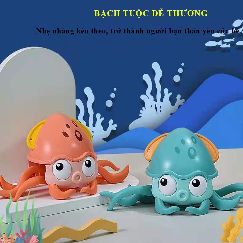 Bạch tuộc chạy bằng cót biết bơi trên cạn và dưới nước. Đồ chơi nhà tắm cho trẻ em, trẻ con, bé trai, gái 1 2 3 4 5 tuổi