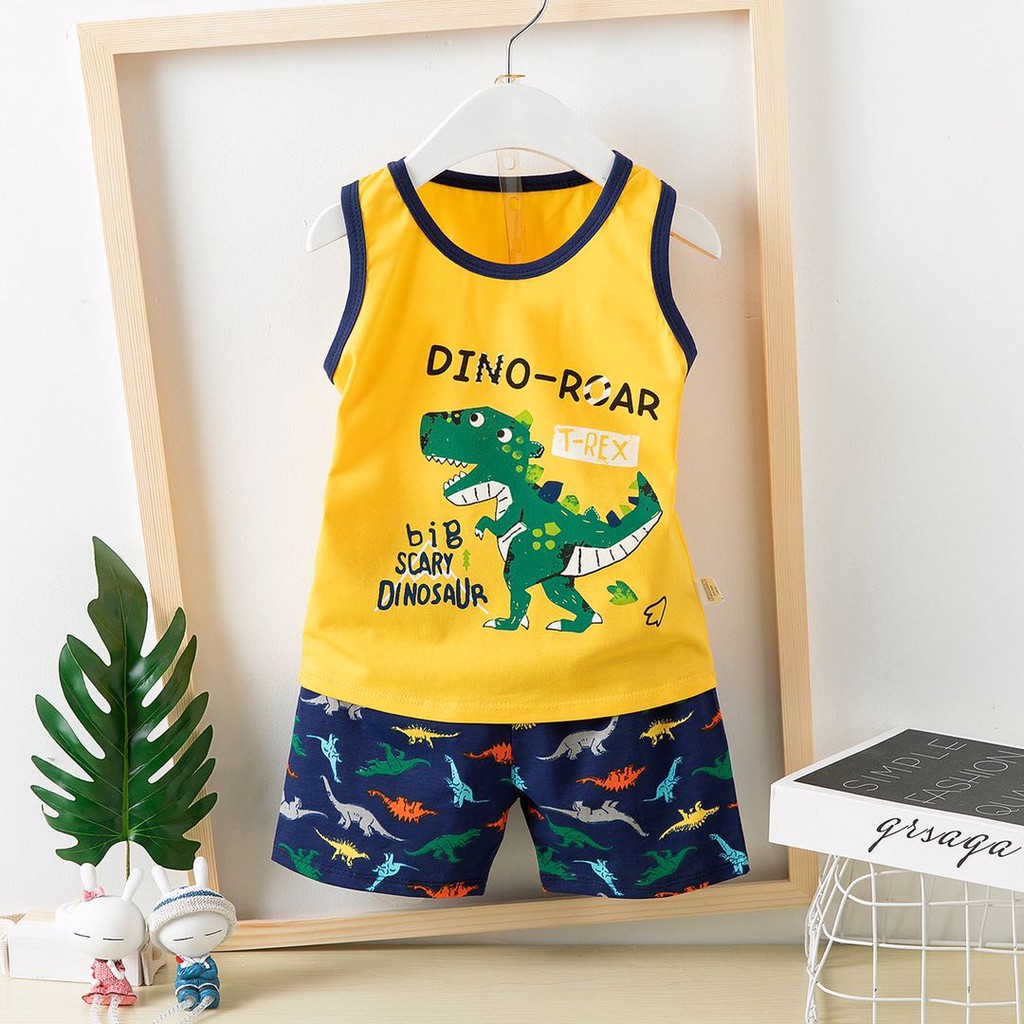 (size nhí)Bộ Ba Lỗ Xuất Hàn Cho Bé Trai Nhiều Mẫu Size 7-15kg(90-110)
