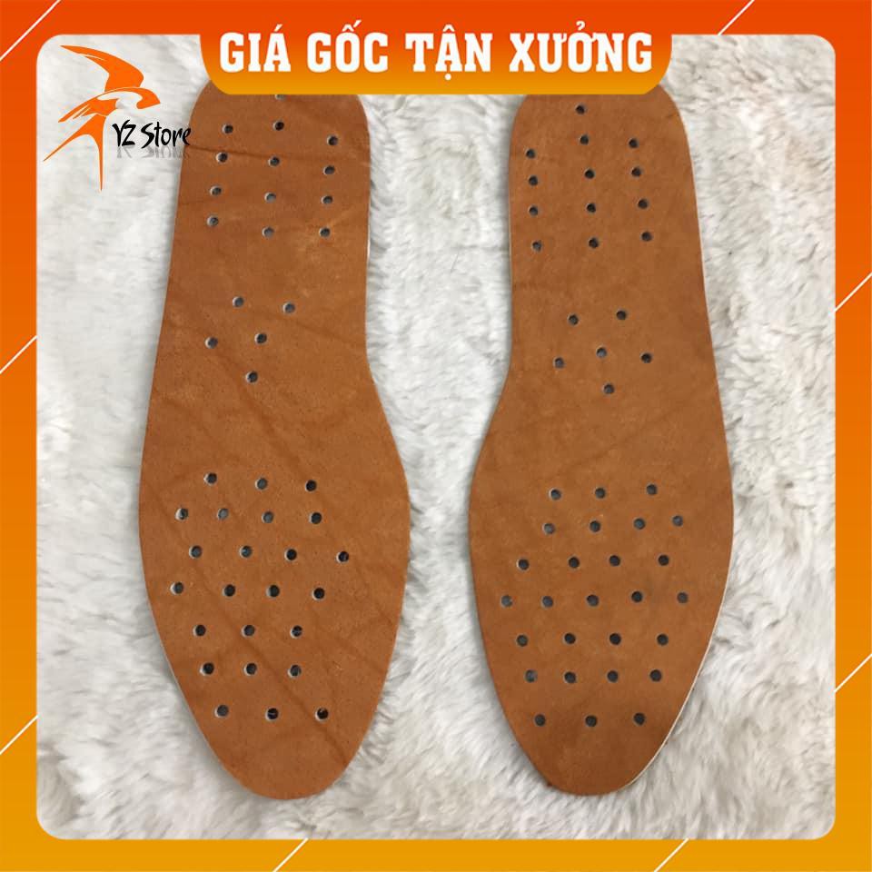 Lót giầy nam da bò 100% khử mùi hôi chân