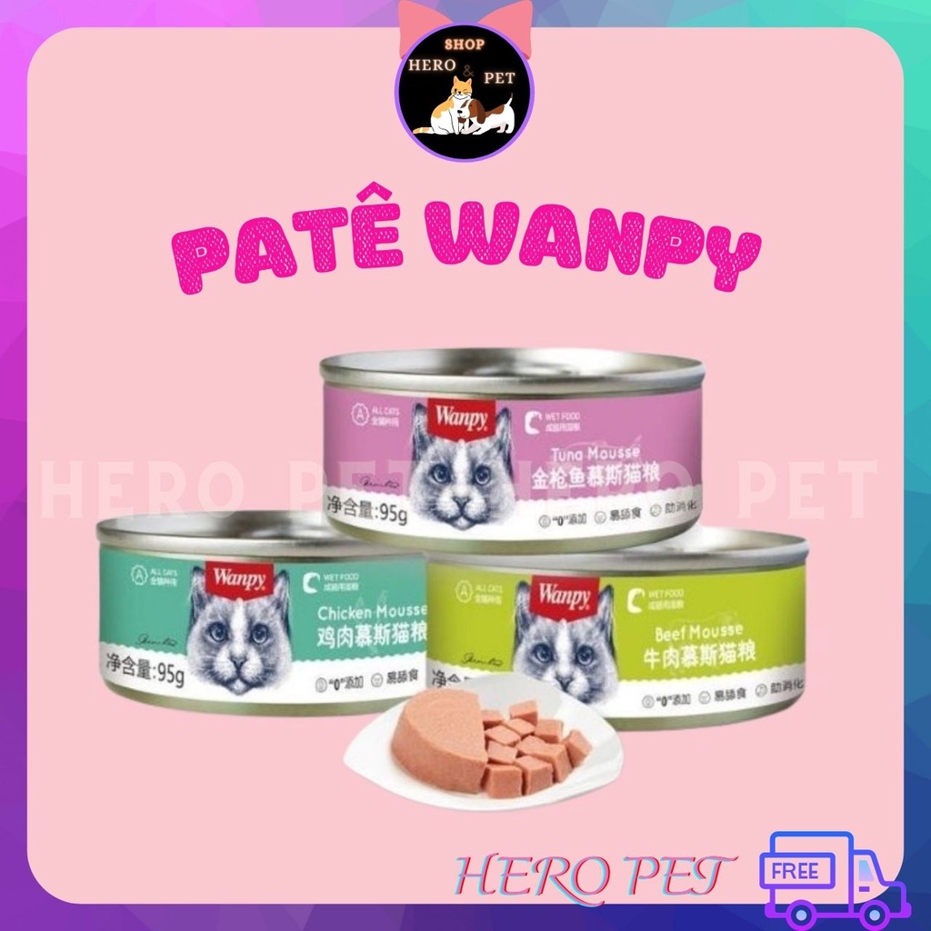 Pate Wanpy Hộp 95g Cho Chó Mèo - Hero Pet