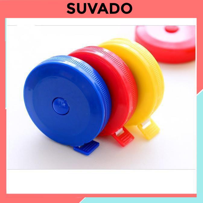 Thước dây đo eo, quần áo, chiều cao, MINI cuộn rút tự động 1,5m TD15 SUVADO