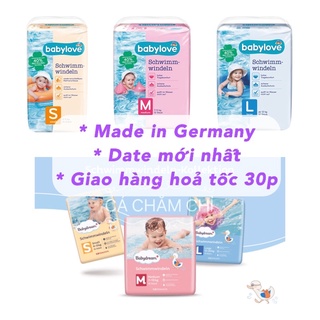 Bỉm tã bơi cho bé Babylove Đức bịch 12 chiếc đủ size S4-9kg, M7-13kg, L