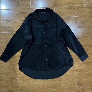 Áo Sơ Mi Đen ZARA BASIC - Size L (V78-N140-D77) - 3872