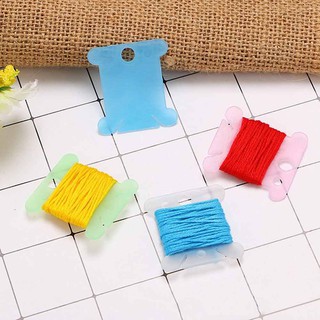 Cuốn chỉ thêu nhựa - Bobbin quấn chỉ (KT: 2,7cm x 3,5cm x 3,9cm) - Set 10 chiếc