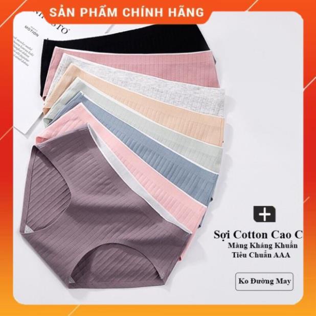 Quần Lót Cotton Gân Tăm Không Đường May Kháng Khuẩn