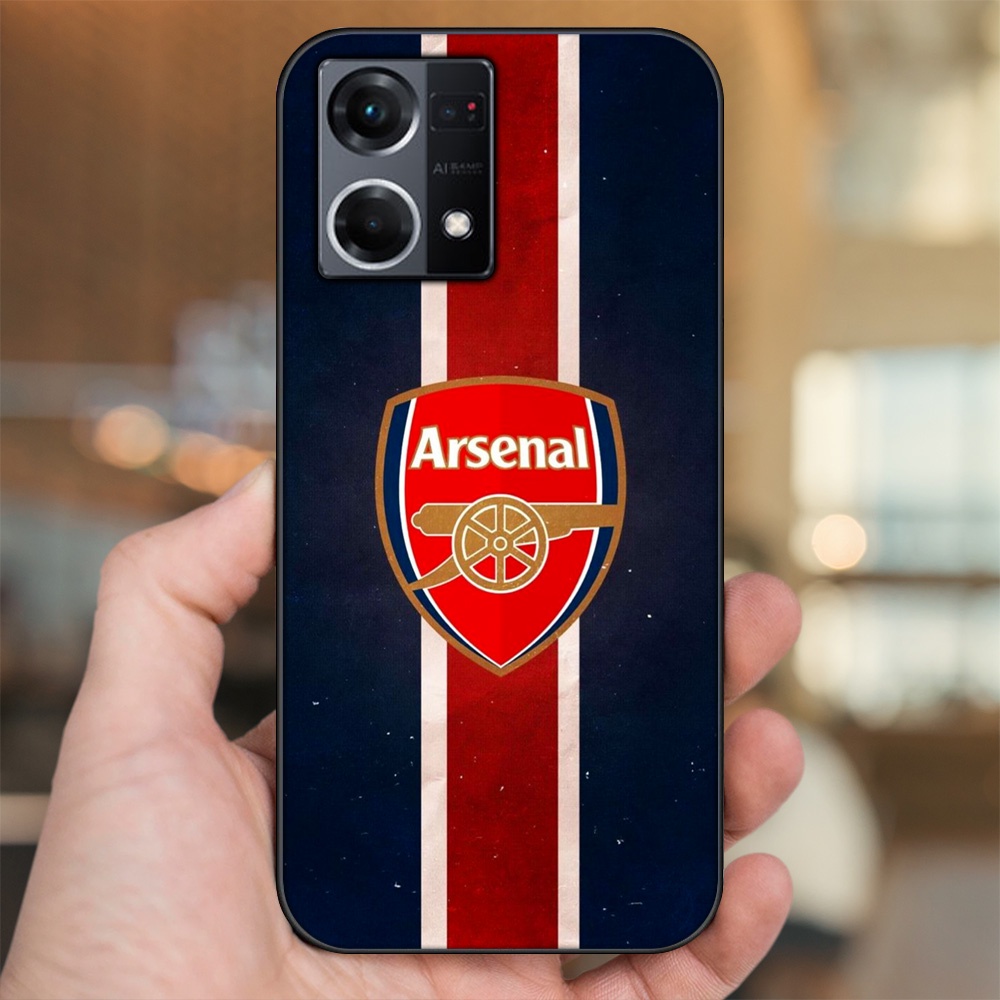 Ốp lưng Oppo Reno 8 4G viền đen in hình Arsenal FC
