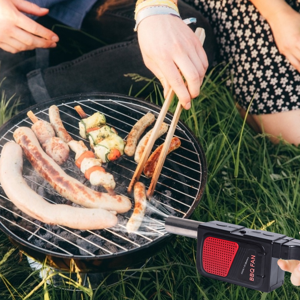 Quạt Điện Thổi Khí Nướng BBQ Cầm Tay Di Động Cho Hoạt Động Ngoài Trời
