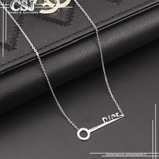 Dây chuyền titan màu trắng chìa khóa dior thời trang