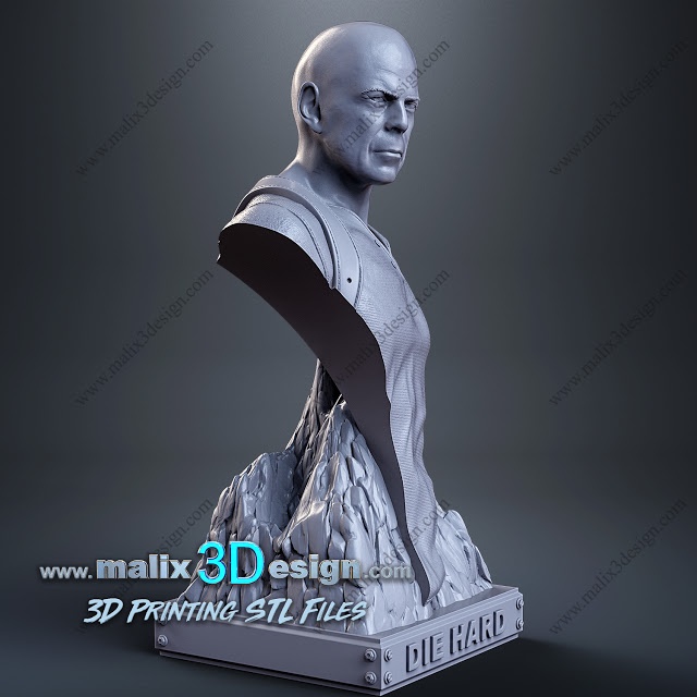 File in  3D mô hình JOHN MCCLANE ( DIE HARD ) - Bust