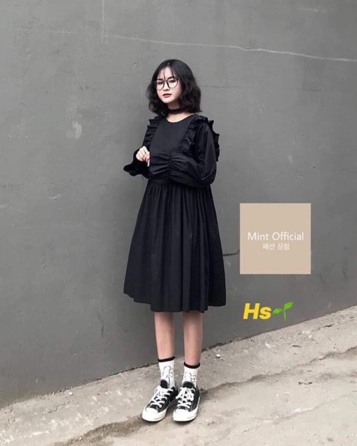 Váy baby bèo buộc dây HSU1