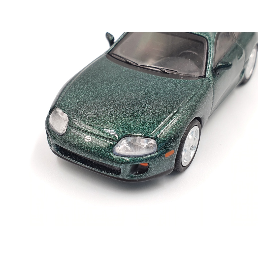 Xe Mô Hình Toyota Supra (JZA80) Dark Green Peart Metallic LHD 1:64 Mini GT (Dark Green)