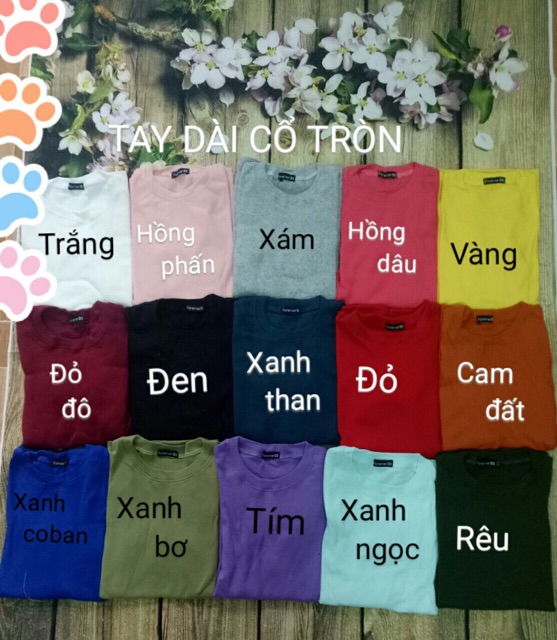 Áo thun dài tay cổ tròn