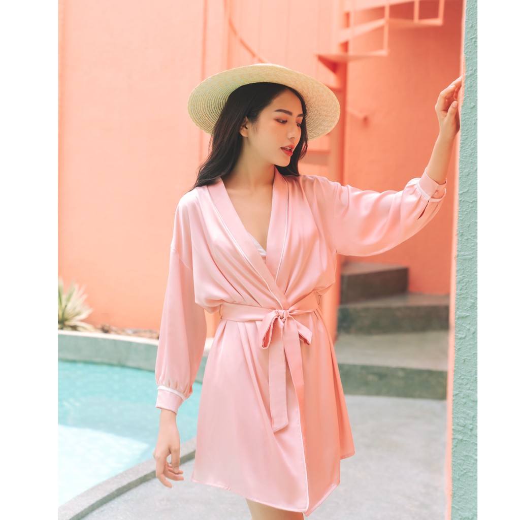 Đồ ngủ mặc nhà Áo khoác lụa trơn - Midnight Sleepwear | BigBuy360 - bigbuy360.vn