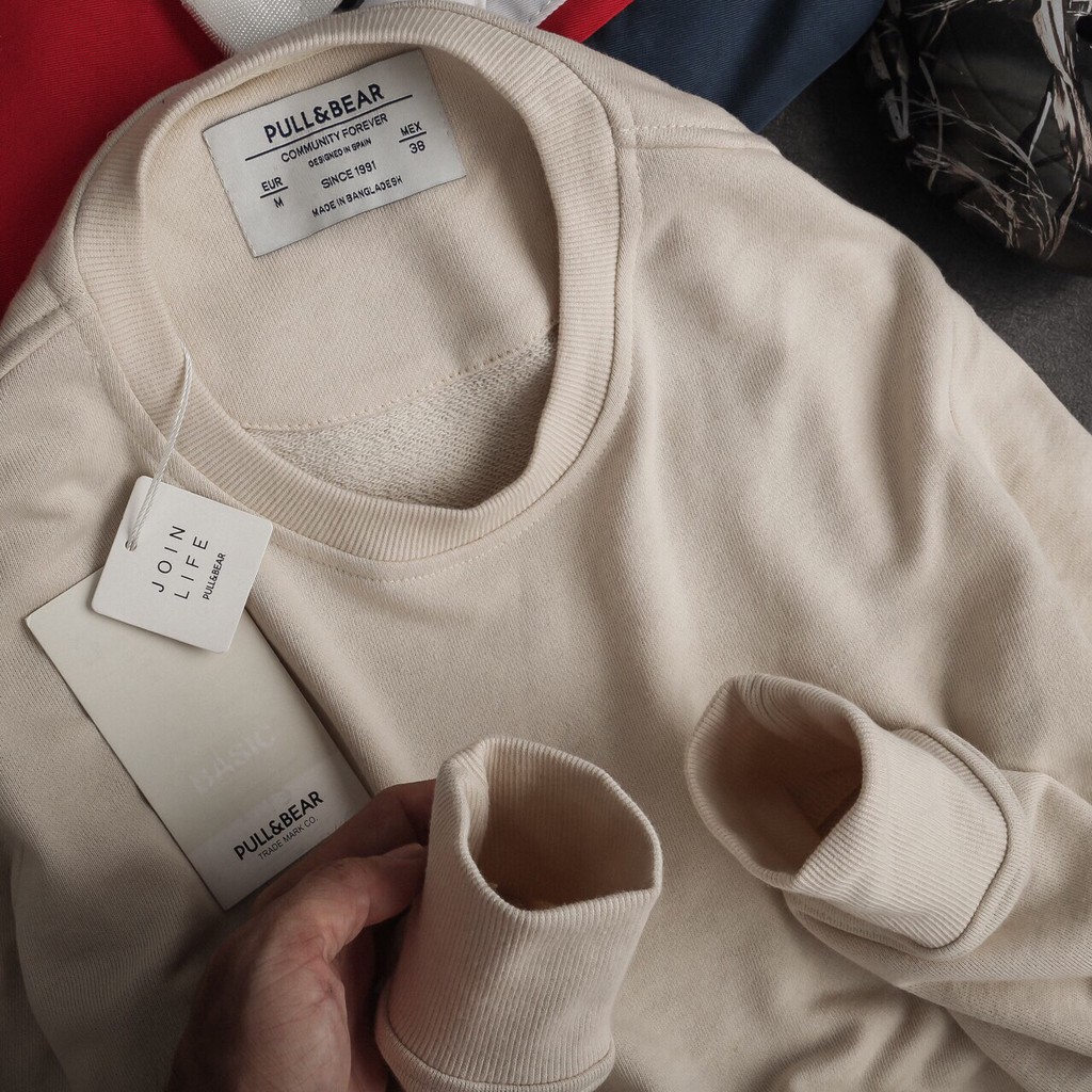 [ SALE ] Áo nỉ thu đông - Pull Bear - Chất nỉ dày đẹp nhiều màu - cổ tròn | BigBuy360 - bigbuy360.vn