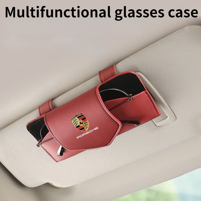 Phù Hợp Hộp Đựng Mắt Kính Kèm Kẹp Gắn Kính Chống Nắng Cho Xe Hơi Porsche Cayenne Macan Panamera 718