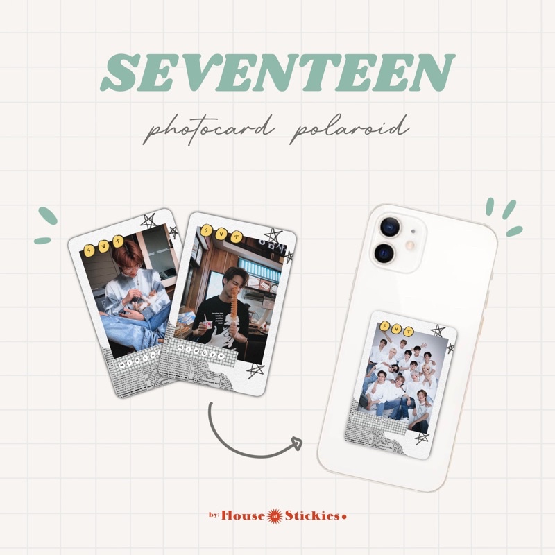 Thẻ Ảnh Polaroid Nhóm Nhạc Seventeen