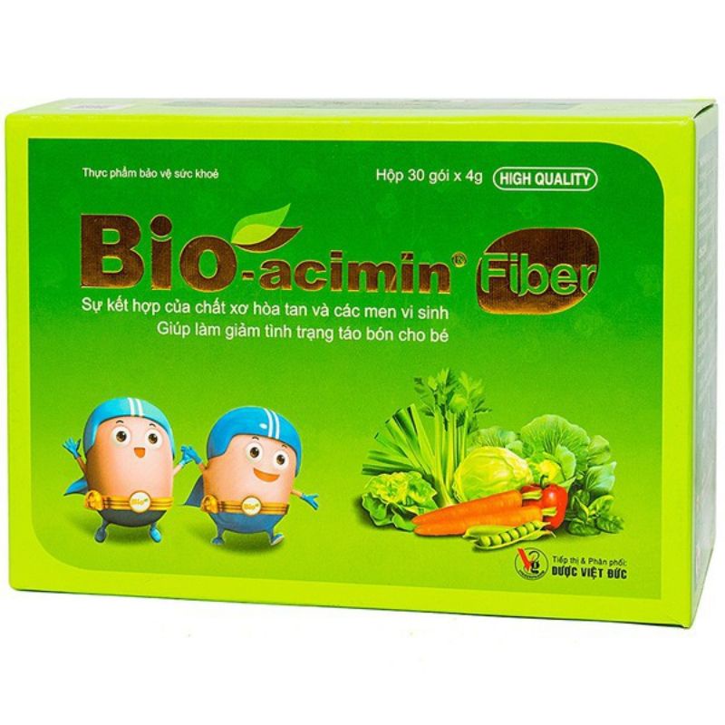 BIO ACIMIN FIBER bổ sung chất xơ dành riêng cho trẻ táo bón, hộp 30 gói