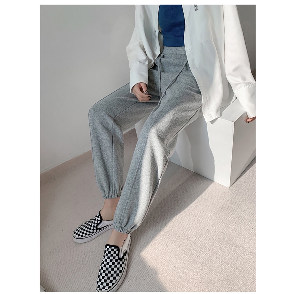 Quần Jogger Dây Buộc Quần Dài Chât Bo Tăm Dày Nặng Đẹp Không Xù 2 Màu Đen Xám Mặc Được 2 Kiểu