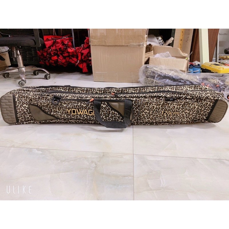 Túi đựng cần YOMAGO da báo 3 ngăn chính, 3 ngăn phụ, chống thấm nước siêu bền