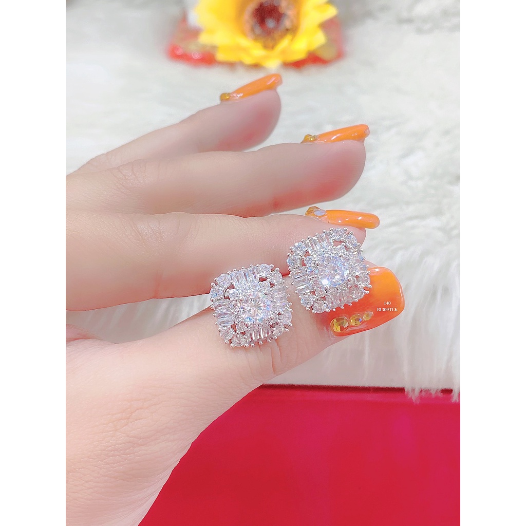 UHA - Bông tai nữ đính đá , chuôi cài chắc chắn, kiểu dáng hiện đại, thu hút, sang trọng B1309TCK-140