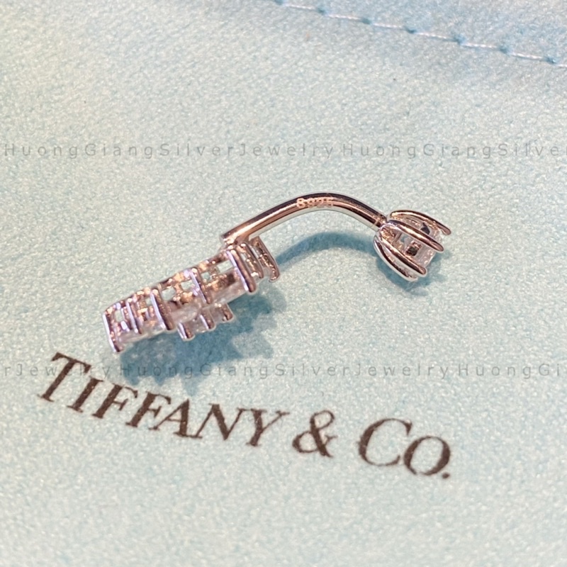 Khuyên rốn bông tuyết nhỏ Bạc s925 Xi kim  -HuongGiangSilver