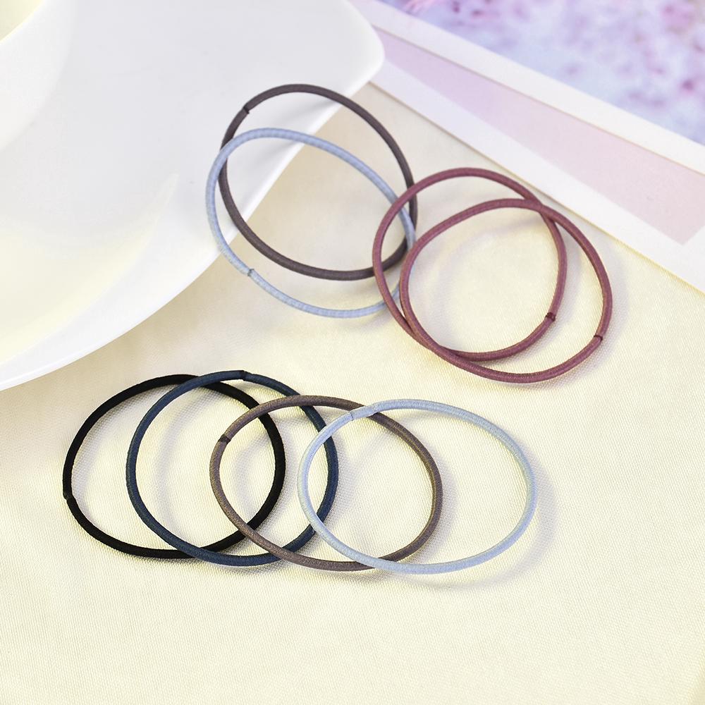 Bộ 100 sợi dây thun cột tóc màu trơn cao cấp