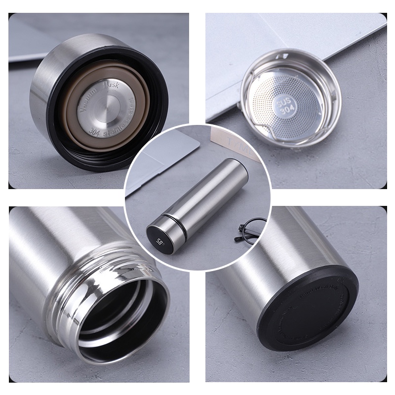 Bình Nước Giữ Nhiệt Bằng Thép Không Gỉ Màn Hình Cảm Ứng Thông Minh