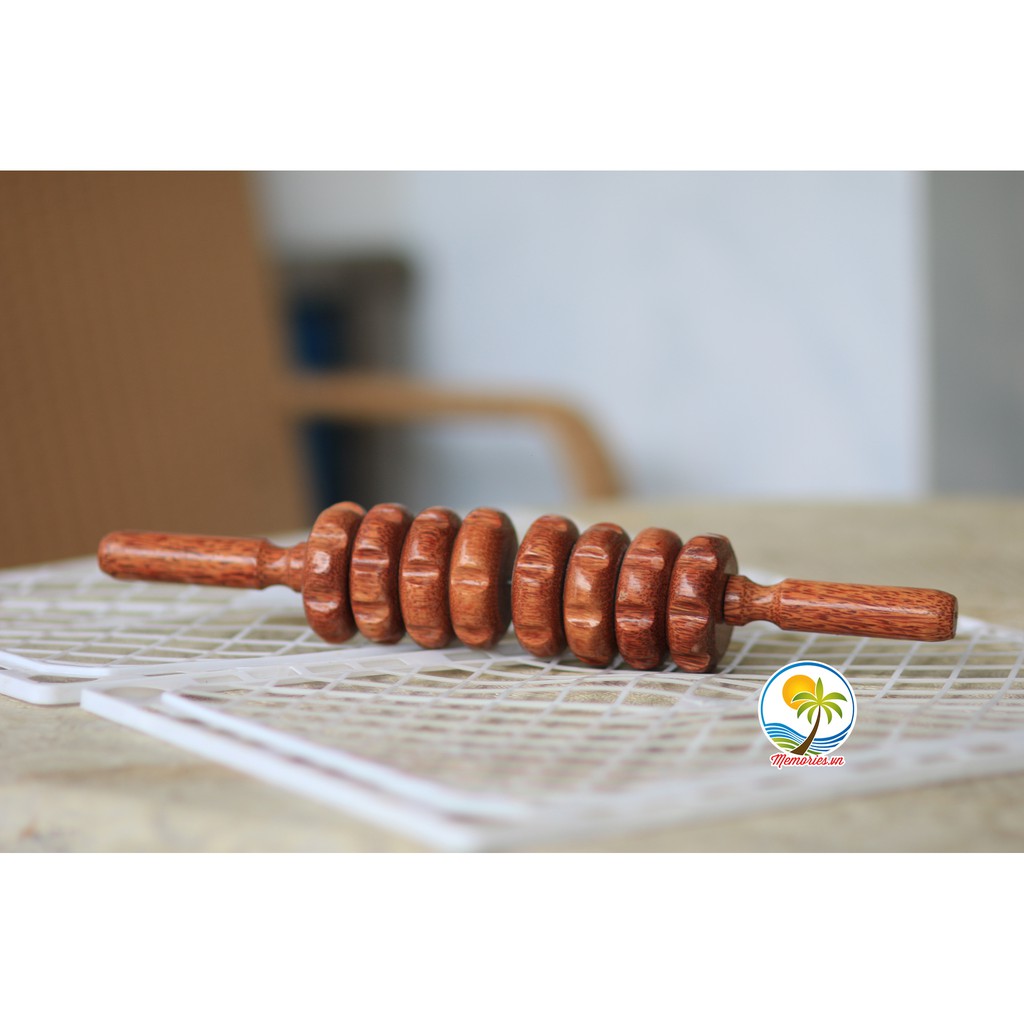 Cây Lăn Massage Mặt, Mắt, Cổ, Mũi Làm Bằng Gỗ Dừa, Gỗ Bách - Quà tặng trang trí handmade Memories.vn