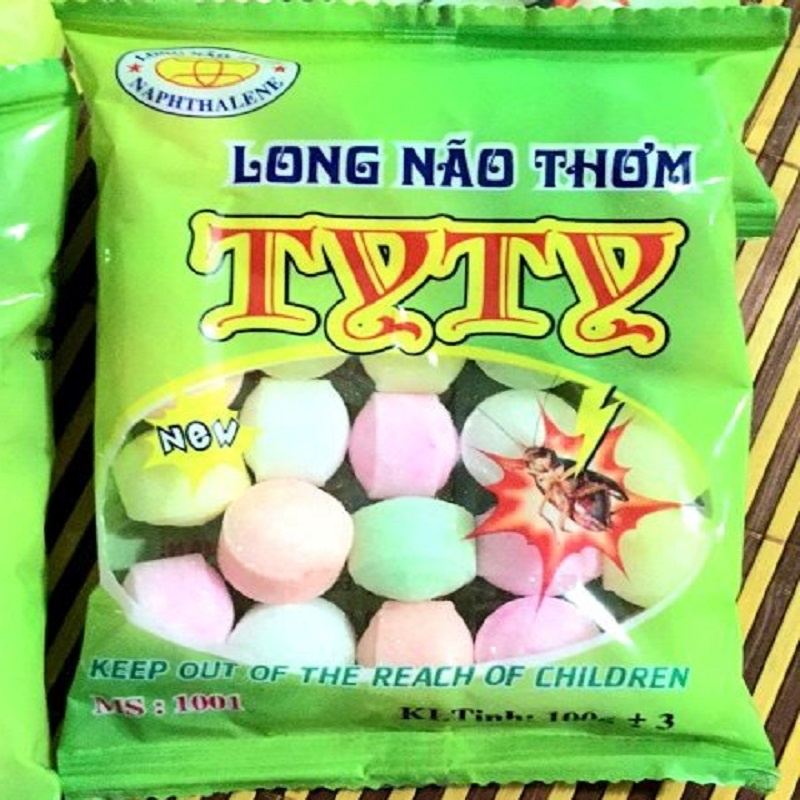 Băng Phiến Long Não Thơm TYTY Dạng Viên Nhiều Màu Đuổi Côn Trùng, Đuổi Chuột, Khử Mùi Nấm Mốc, Mùi Hôi Tủ Lạnh