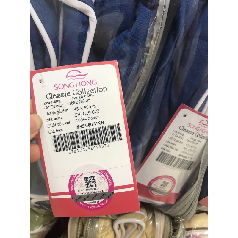 Thanh lý ga chun trần Sông Hồng cotton chính hãng 1,8x2m | BigBuy360 - bigbuy360.vn