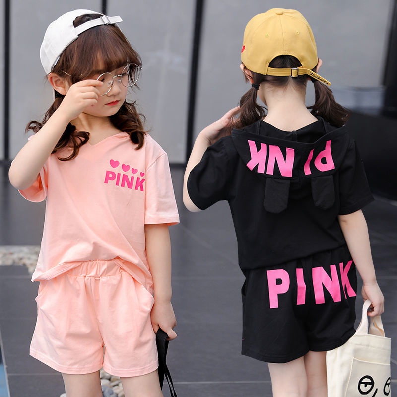 Set đồ mùa hè gồm áo và quần phong cách phương Tây dành cho bé gái