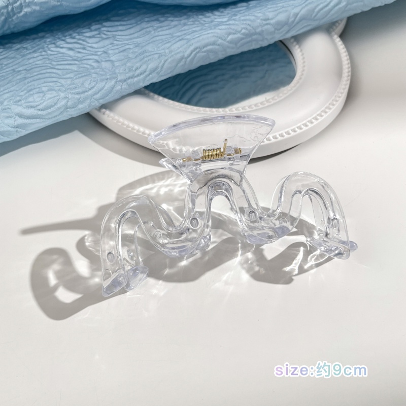 Kẹp Tóc Hình Cá Mập Trong Suốt Cỡ Lớn Kiểu Hàn Quốc Dễ Thương
