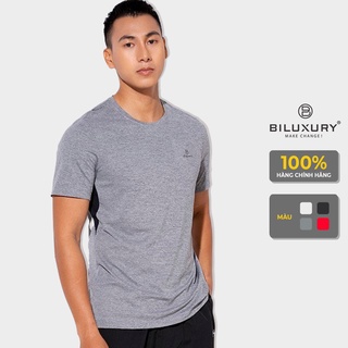 Áo phông nam thể thao Biluxury thun lạnh slimfit chuẩn form trẻ trung năng động 5APKT001GHT