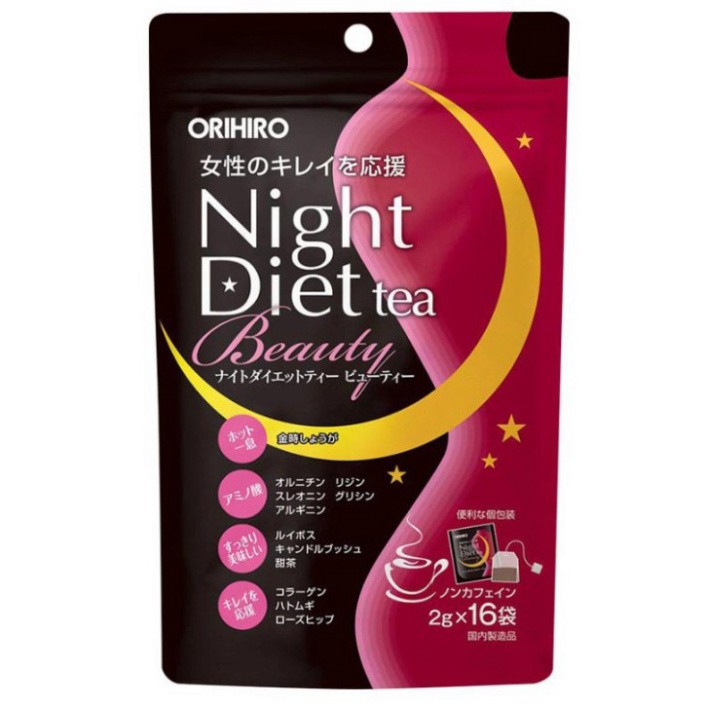 Trà hỗ trợ giảm cân ban đêm Orihiro Night Diet Tea 24 Túi Lọc