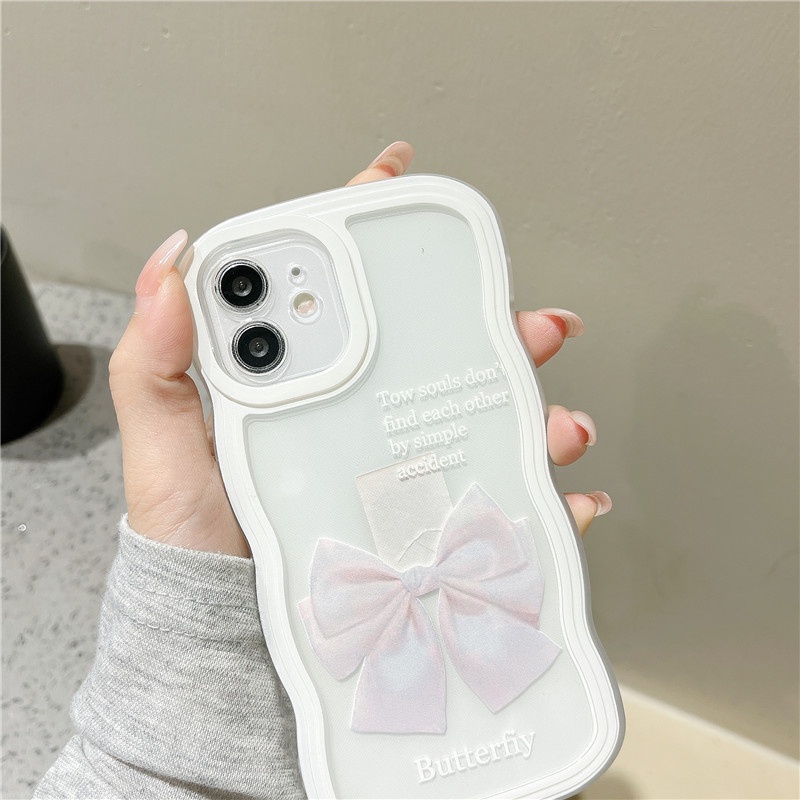 Ốp Điện Thoại Mềm Hình Thỏ Thắt Nơ Cho iPhone 13 12 11 Pro Max 6 6s 7 8 Plus X Xs Max XR