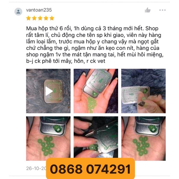 [CHỈ BÁN HÀNG THÁI] VIÊN NGẬM B.J BAC HA MÁT THÁI LAN [SẴN][FREESHIP][CHE TEN KHI GIAO][CỰC ĐA] | BigBuy360 - bigbuy360.vn